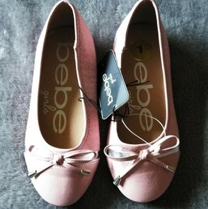 Mauve pink Bebe ballet flats